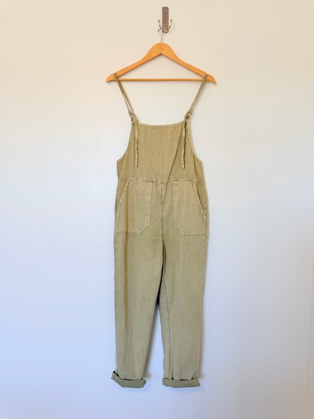 Billabong cotton olive green dungarees